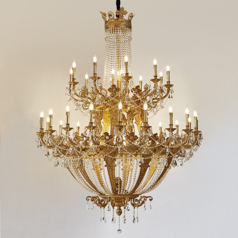 Brass Foyer Chandelier — Chandelier | Maison Monashee — view 11