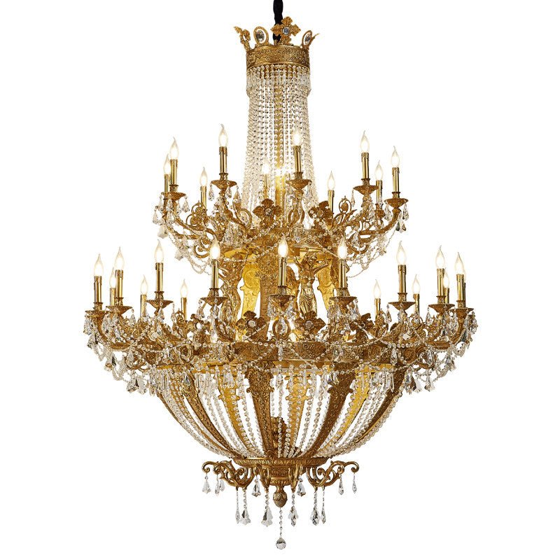 Brass Foyer Chandelier — Chandelier | Maison Monashee — view 12
