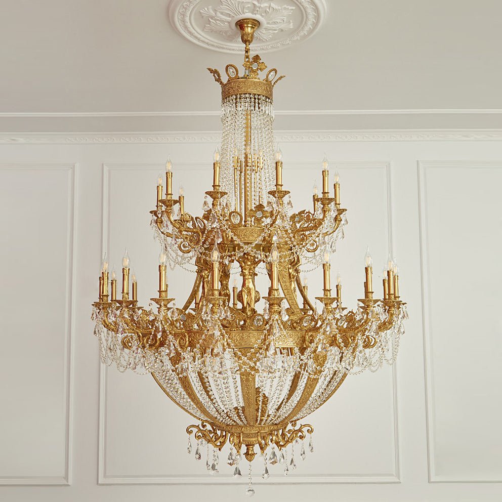 Brass Foyer Chandelier — Chandelier | Maison Monashee — view 8