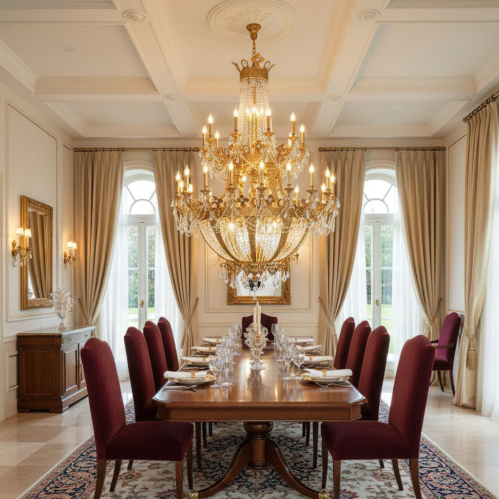 Brass Foyer Chandelier — Chandelier | Maison Monashee — view 3