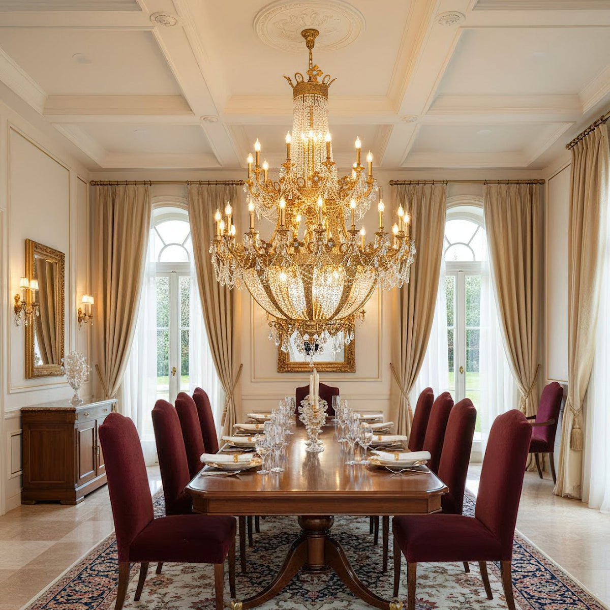Brass Foyer Chandelier — Chandelier | Maison Monashee — view 3