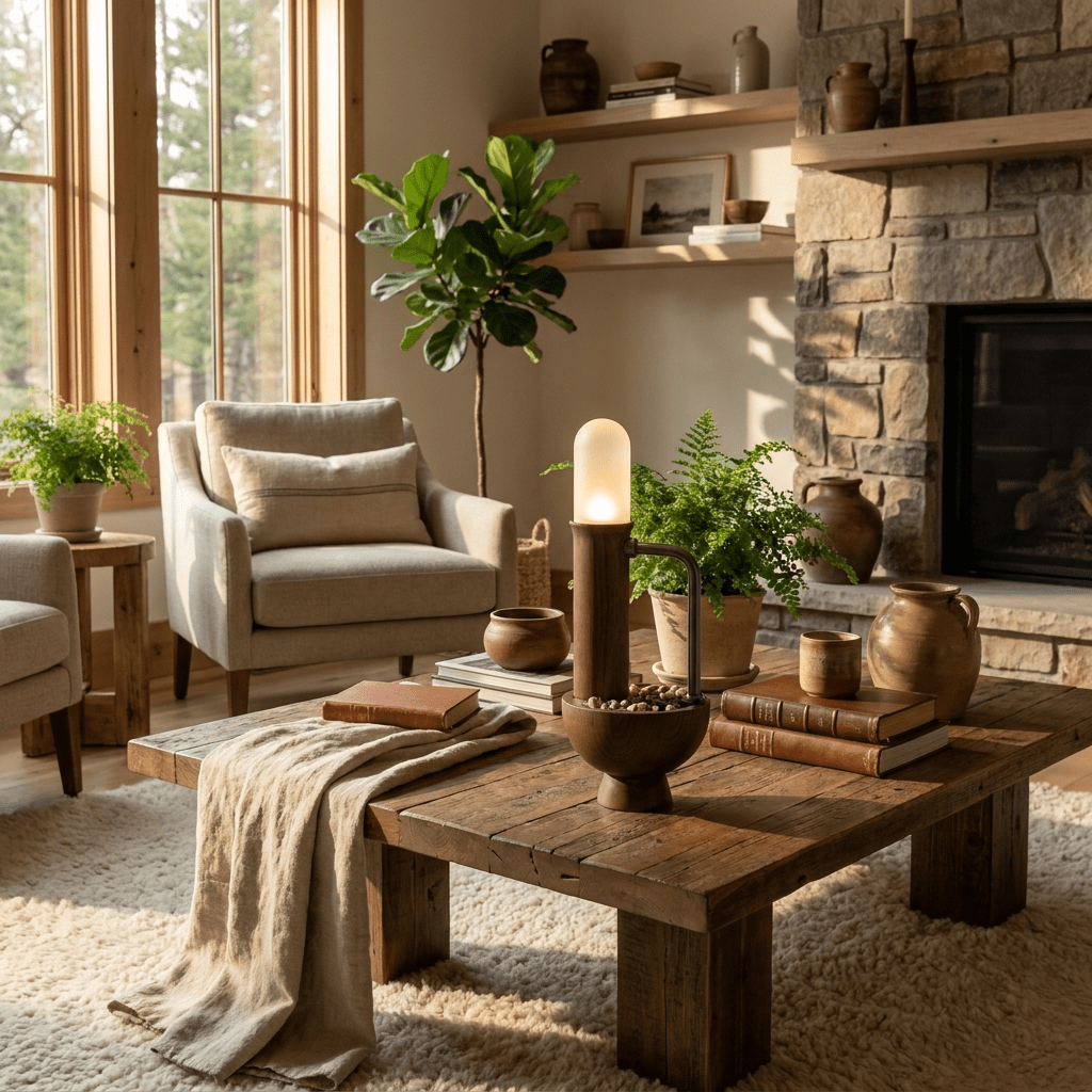Wood Column Table Lamp — Table Lamp | Maison Monashee — view 3