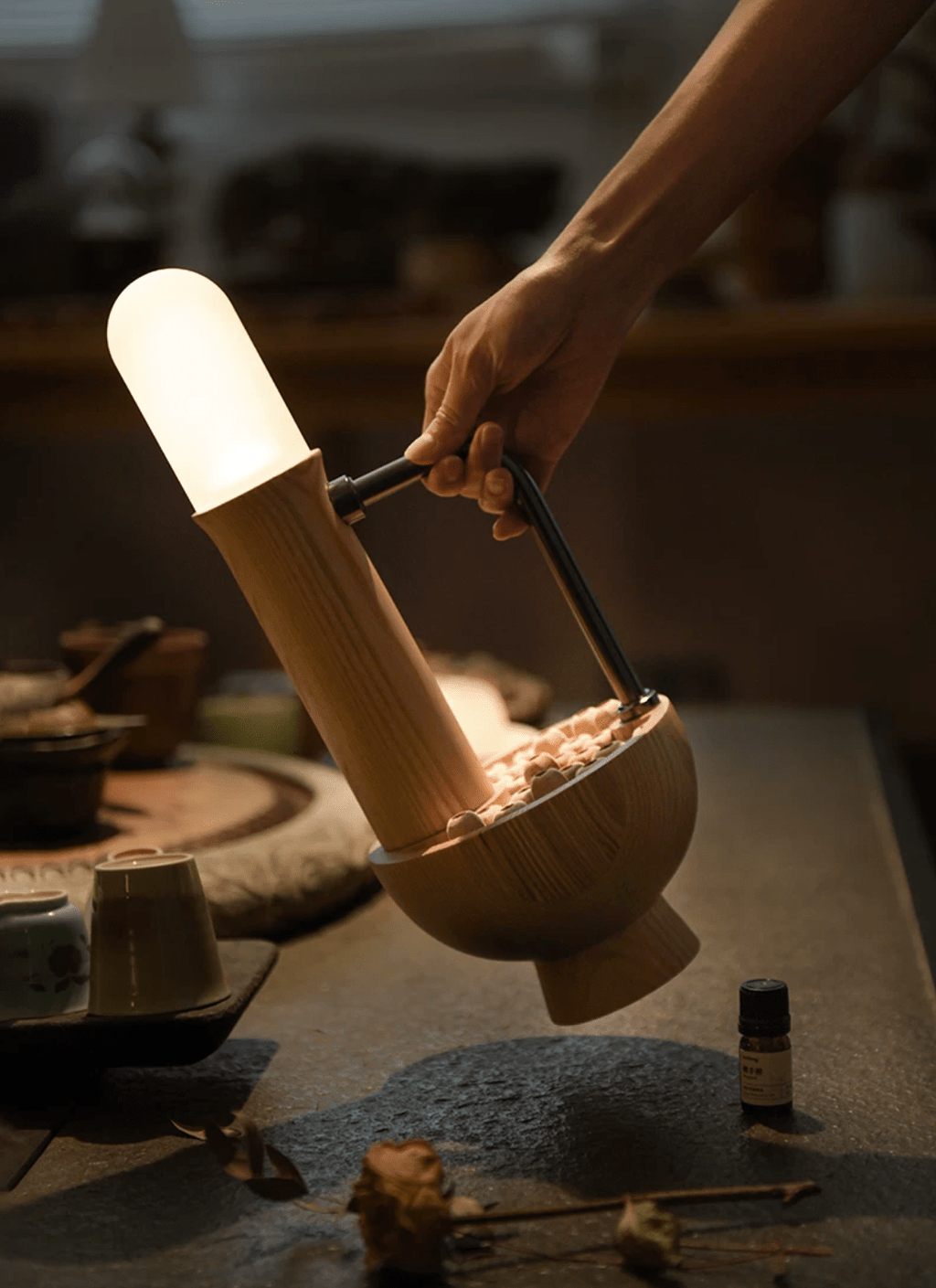 Wood Column Table Lamp — Table Lamp | Maison Monashee — view 6