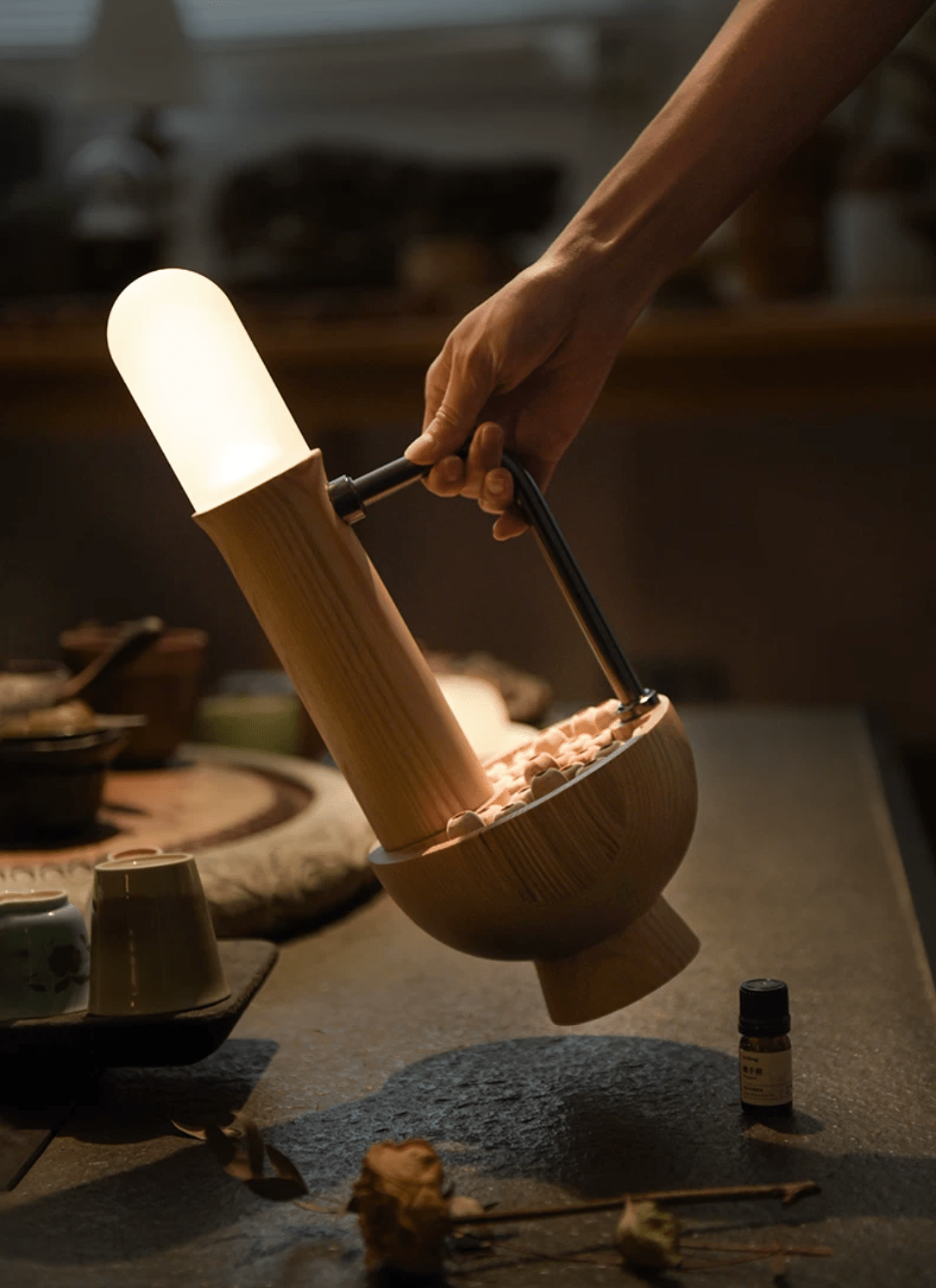 Wood Column Table Lamp — Table Lamp | Maison Monashee — view 6