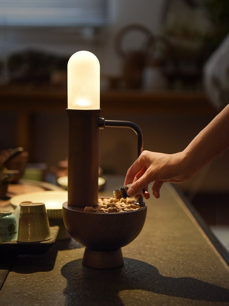 Wood Column Table Lamp — Table Lamp | Maison Monashee — view 7