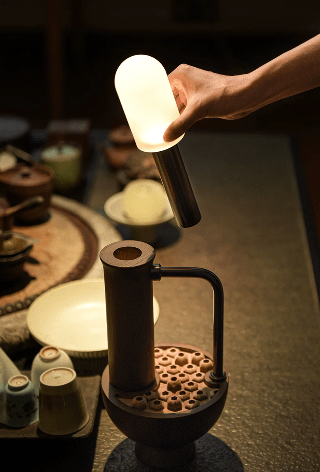 Wood Column Table Lamp — Table Lamp | Maison Monashee — view 10