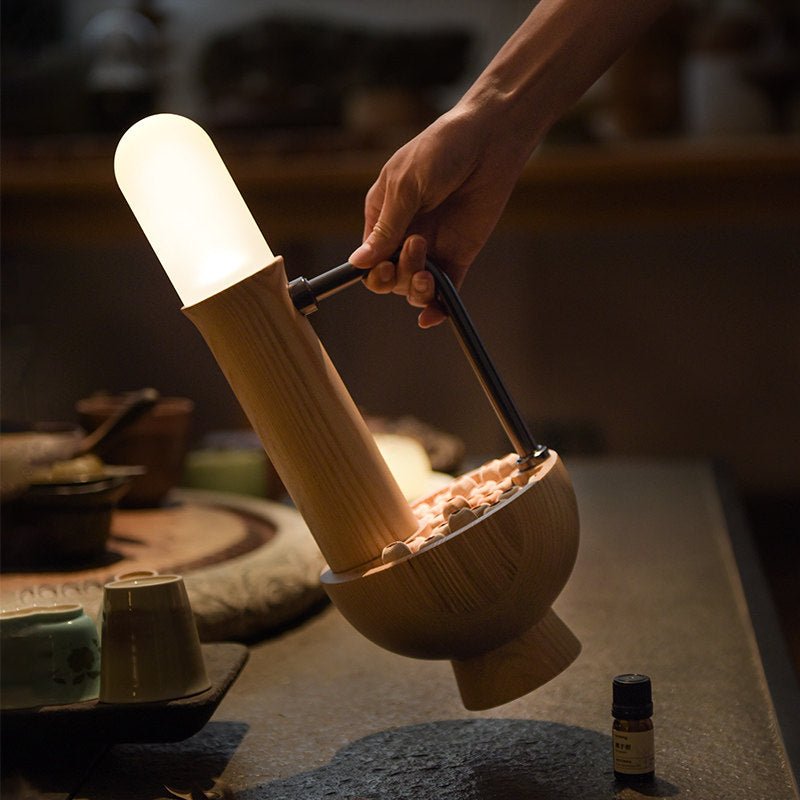 Wood Column Table Lamp — Table Lamp | Maison Monashee — view 12