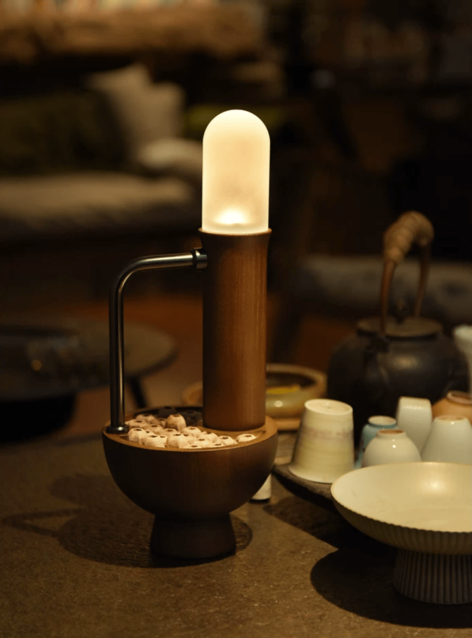 Wood Column Table Lamp — Table Lamp | Maison Monashee — view 5