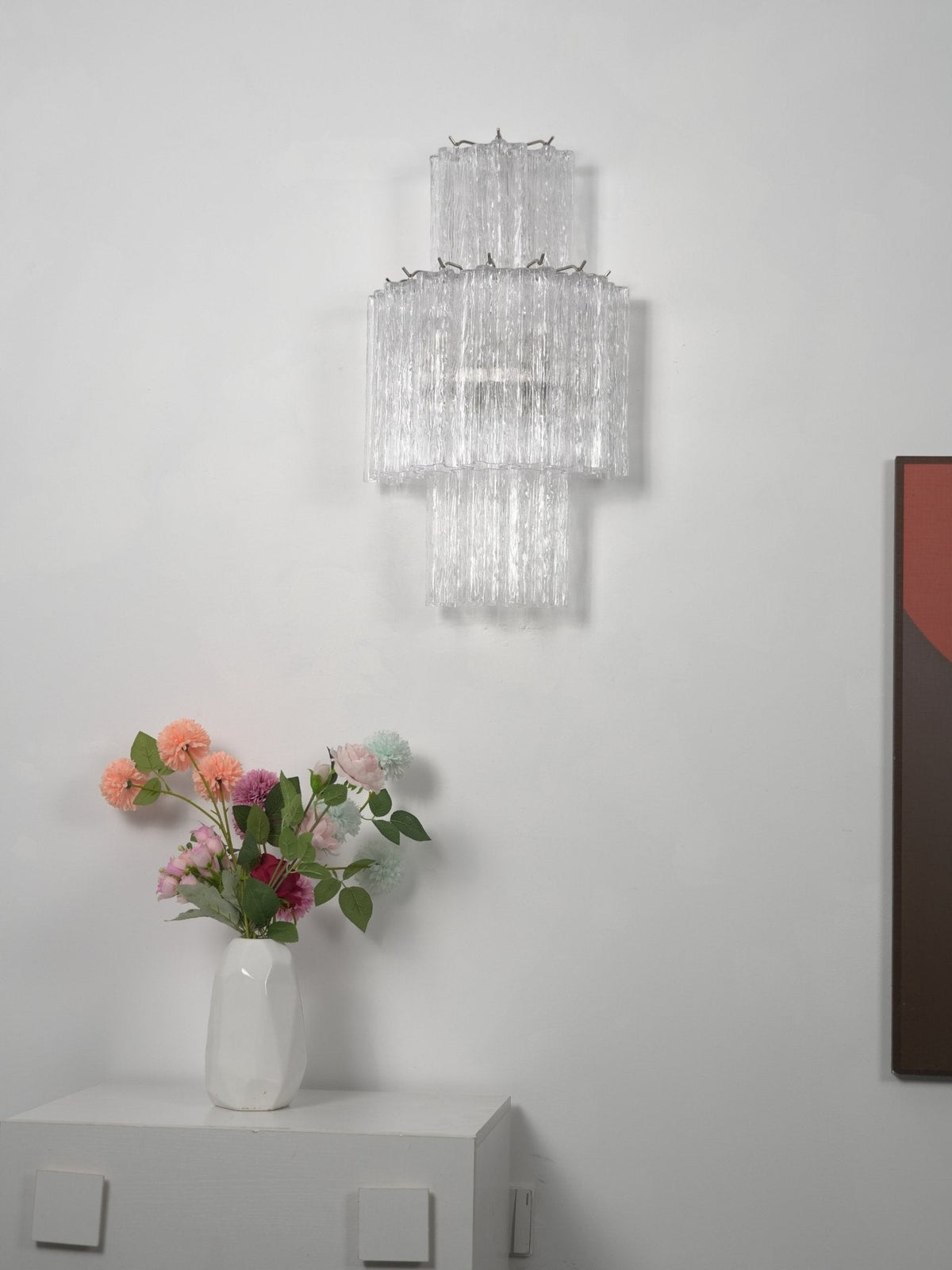 Textured Glass Wall Light — Wall Sconce | Maison Monashee — view 4
