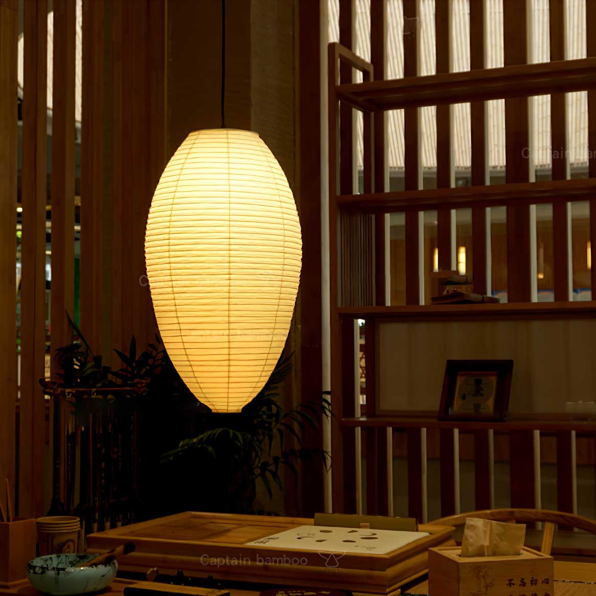 Japanese Paper Lantern Pendant Light — Pendant Light | Maison Monashee — view 23