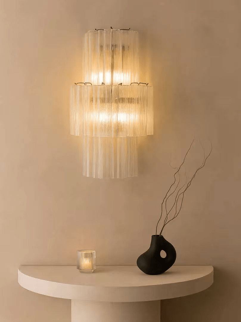 Textured Glass Wall Light — Wall Sconce | Maison Monashee — view 6