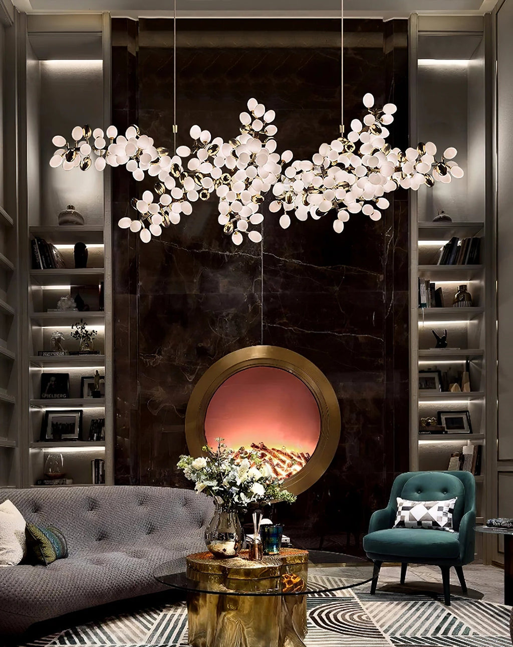 Gold Murano Glass Chandelier — Chandelier | Maison Monashee — view 18