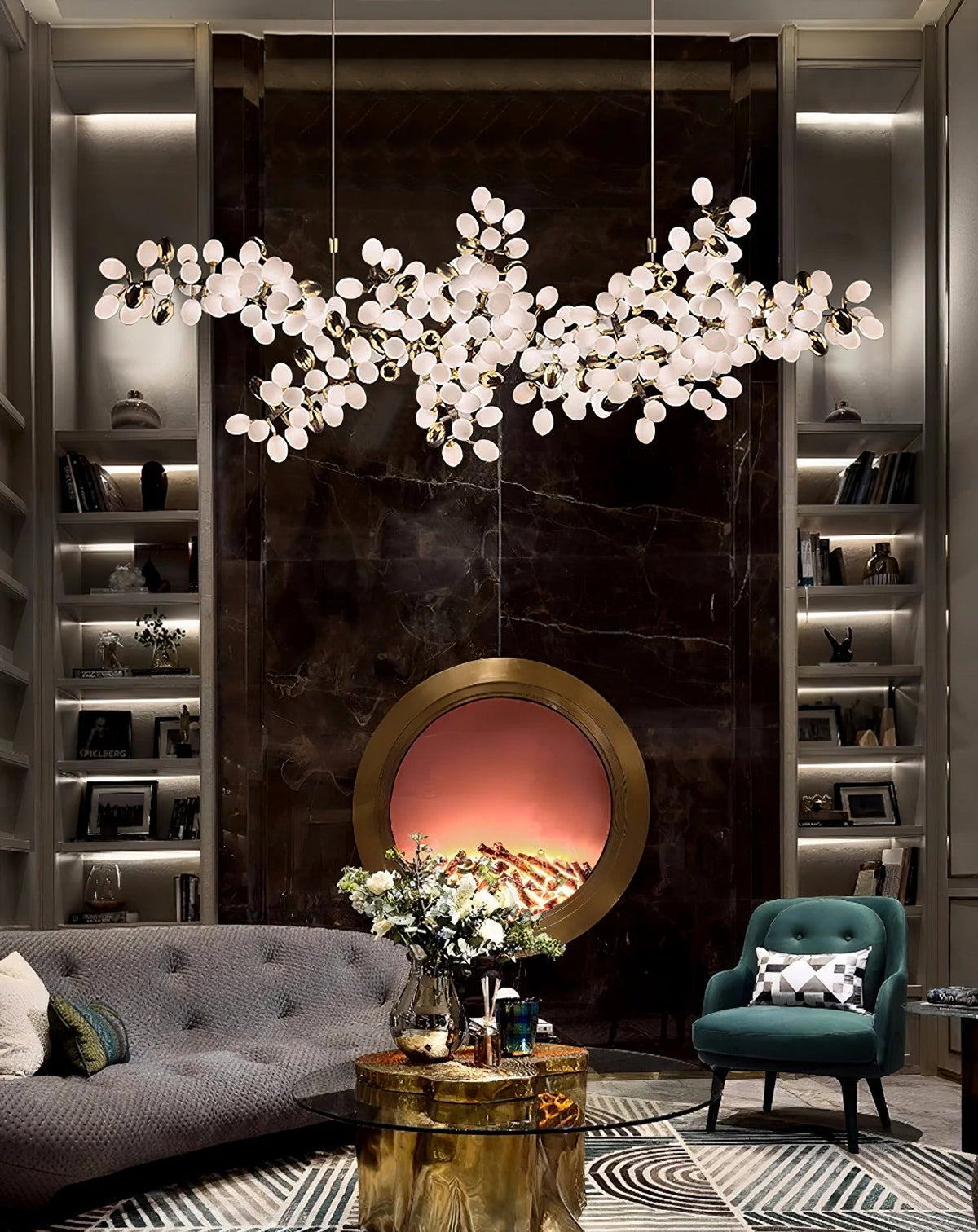 Gold Murano Glass Chandelier — Chandelier | Maison Monashee — view 18