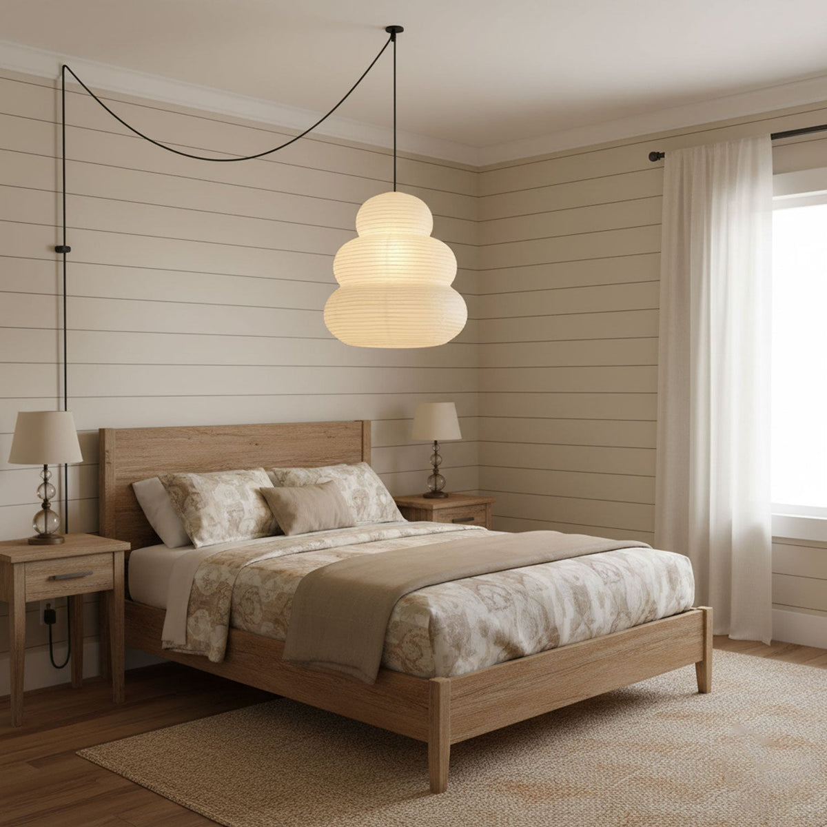 Oval Paper Pendant Light — Pendant Light | Maison Monashee — view 7