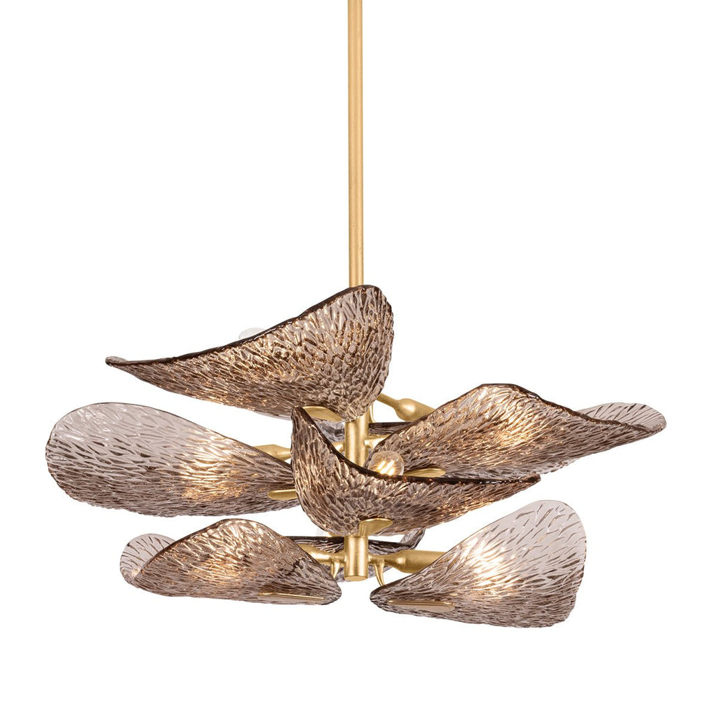 Vintage Gold Leaf Chandelier — Chandelier | Maison Monashee — view 15