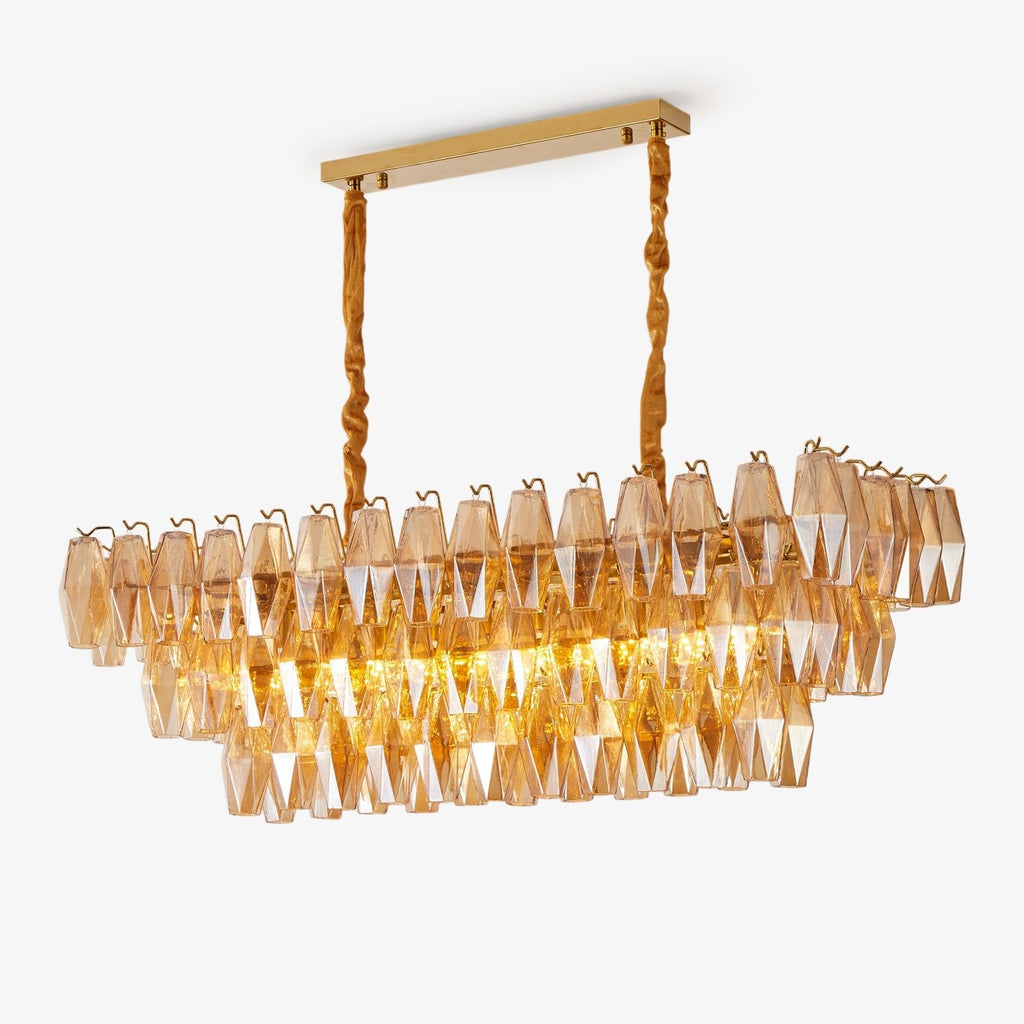 Staggered Glass Chandelier — Chandelier | Maison Monashee