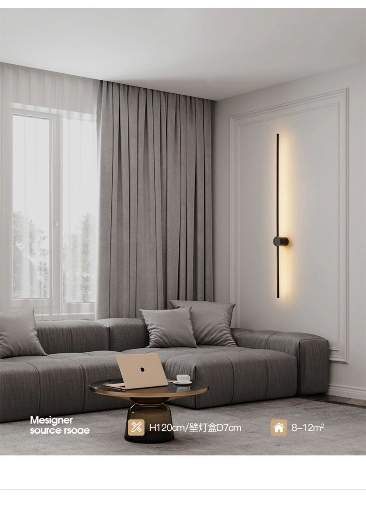 Black Wireless Wall Sconce — Wall Sconce | Maison Monashee — view 7