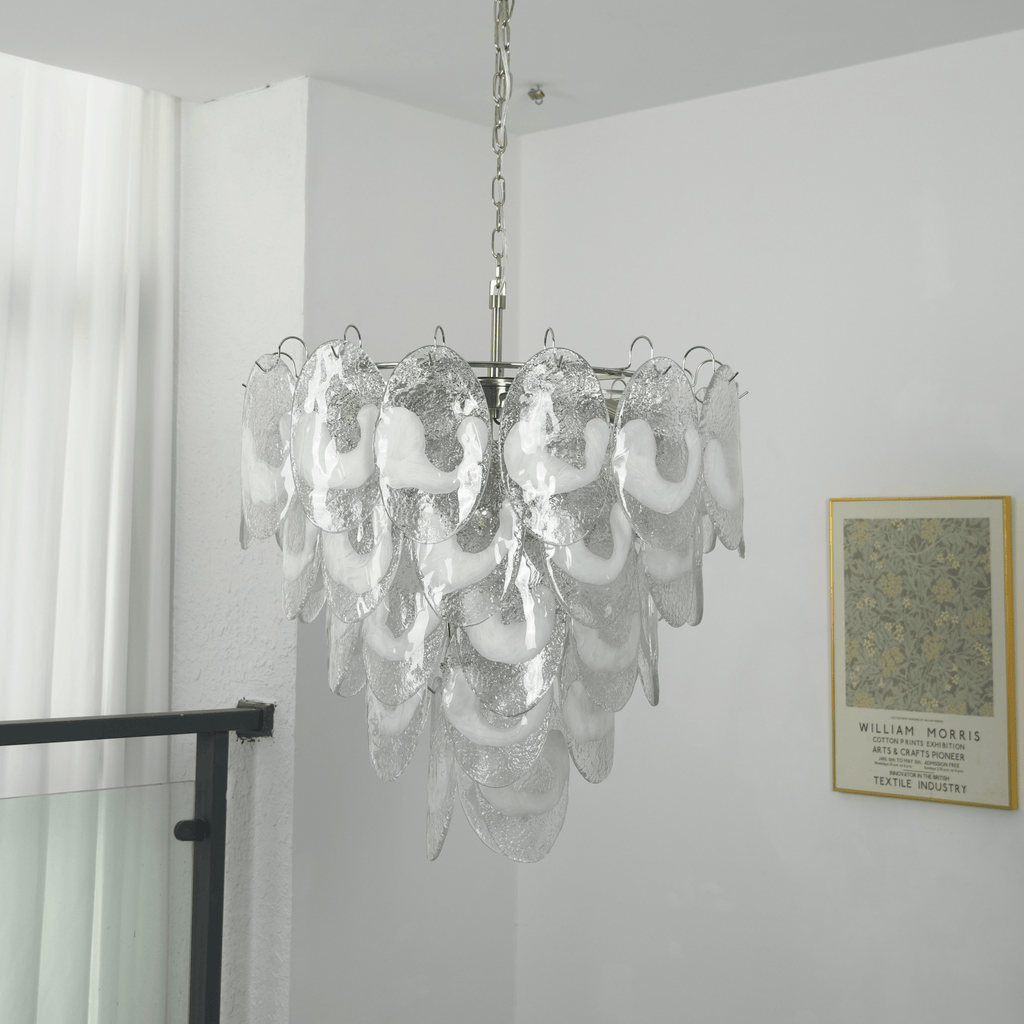Brushed Nickel Dining Room Chandelier — Chandelier | Maison Monashee — view 8
