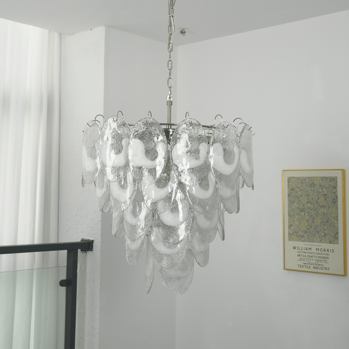 Brushed Nickel Dining Room Chandelier — Chandelier | Maison Monashee — view 8