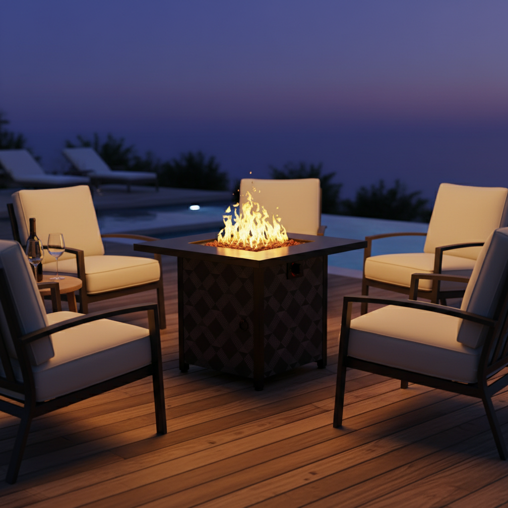 Fire Pit In A Table