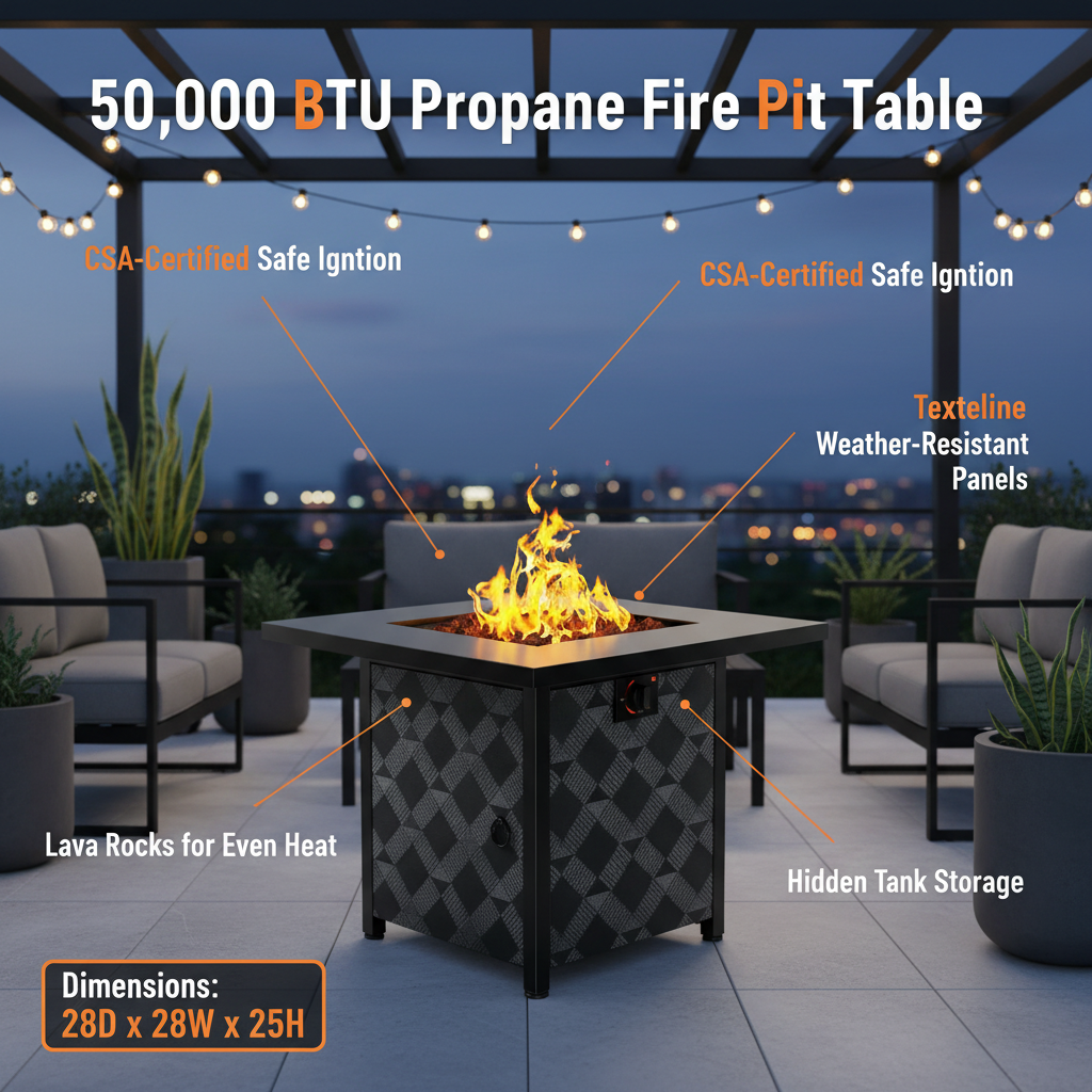 Fire Pit In A Table