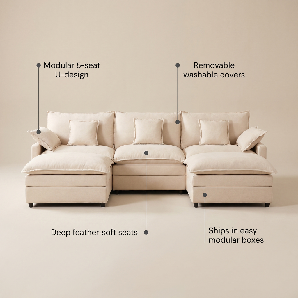 Cream Cloud Couch