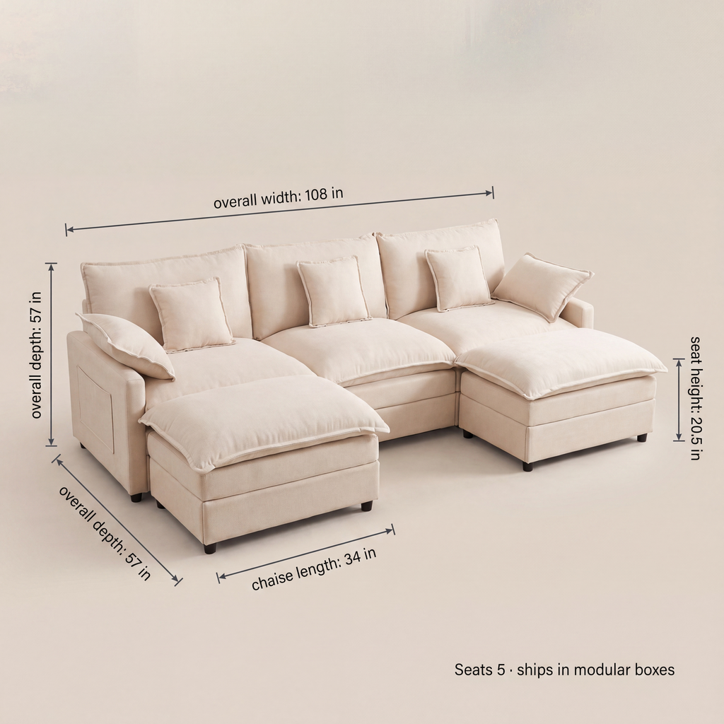 Cream Cloud Couch