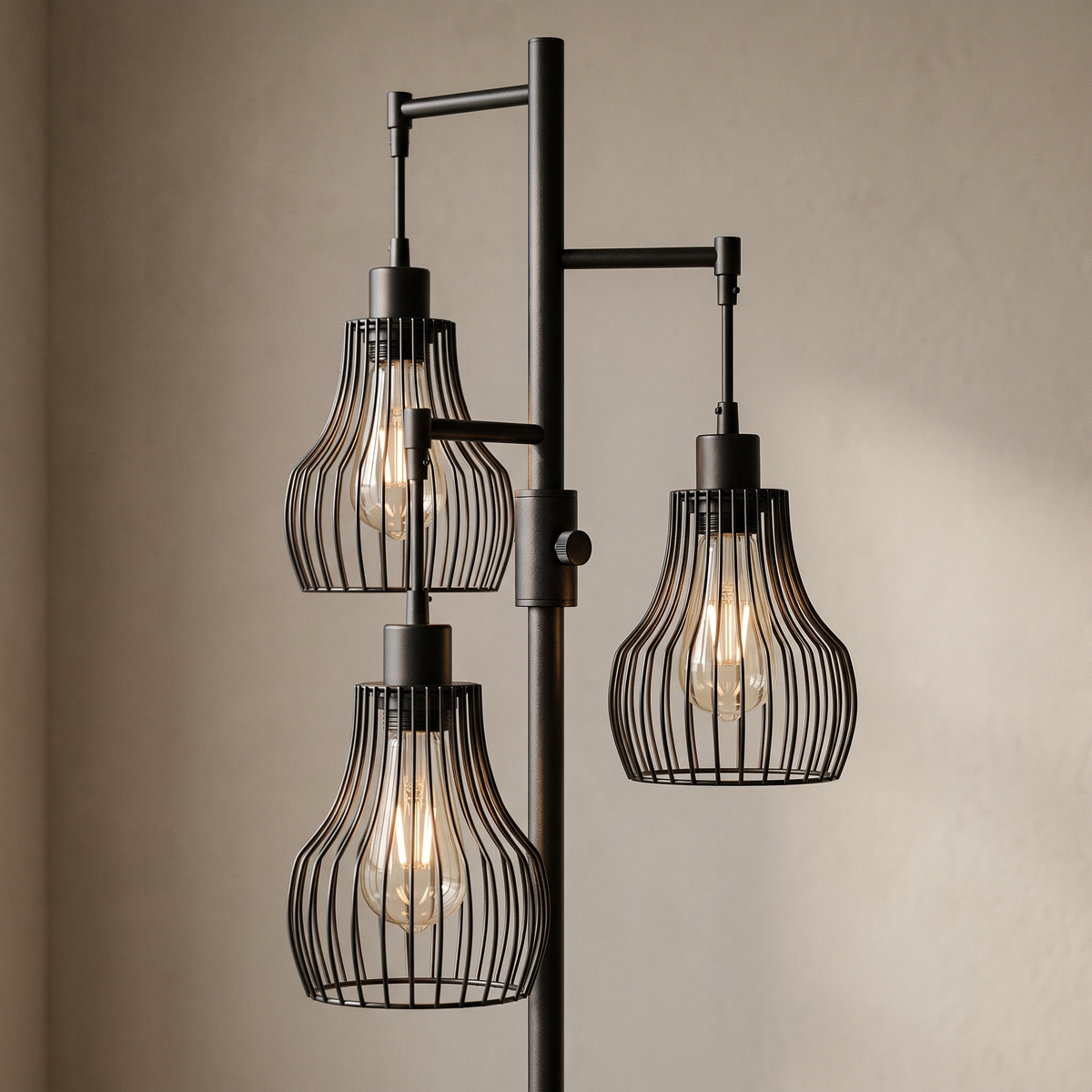 Industrial 3-Light Floor Lamp