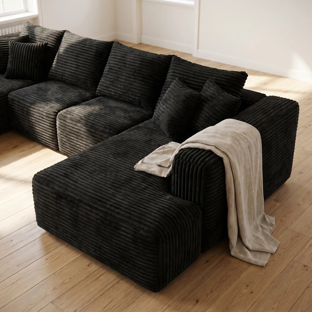 U-shaped boneless couch