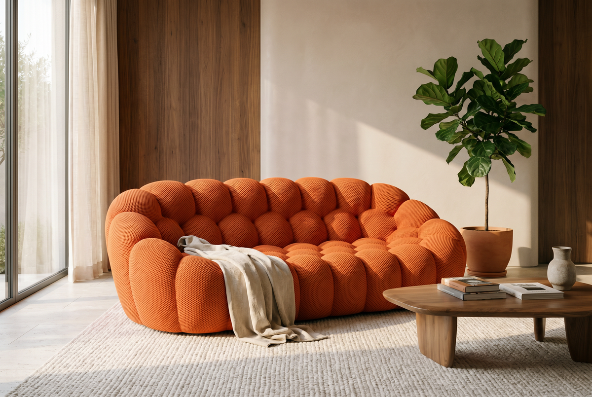 Orange Bubble Couch