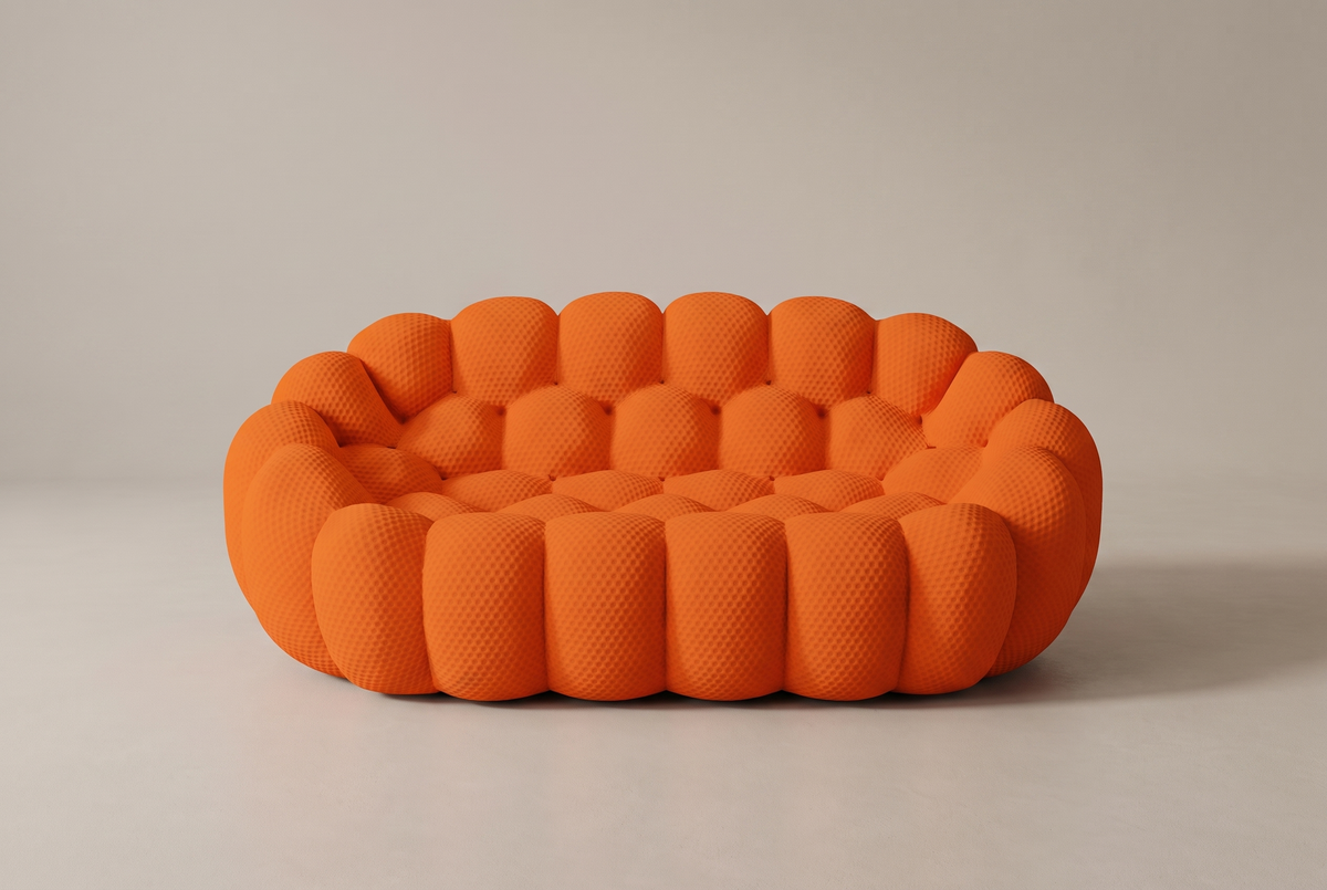 Orange Bubble Couch