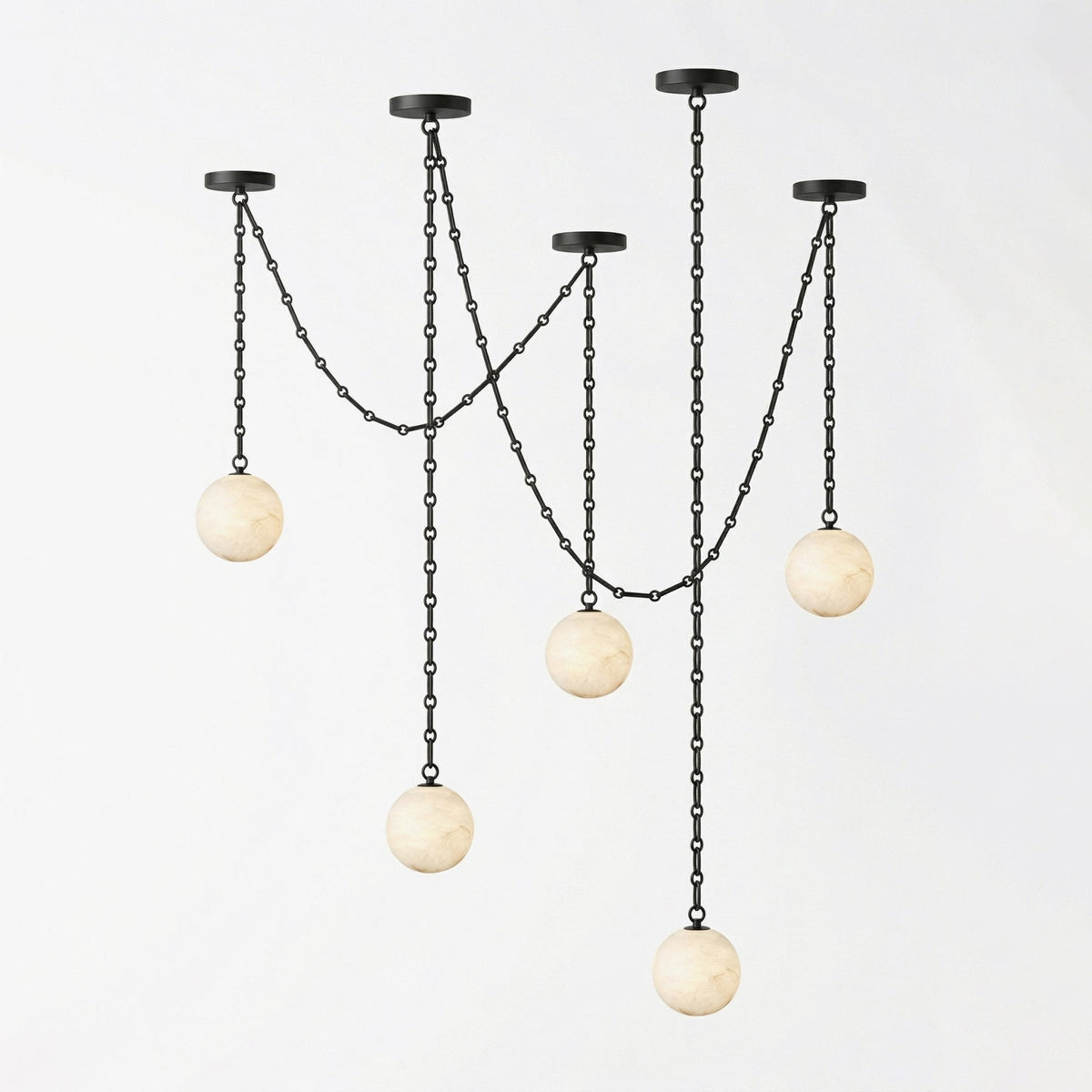 Industrial Orb Chandelier — Chandelier | Maison Monashee — view 18
