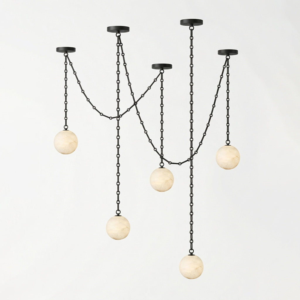 Industrial Orb Chandelier — Chandelier | Maison Monashee — view 16