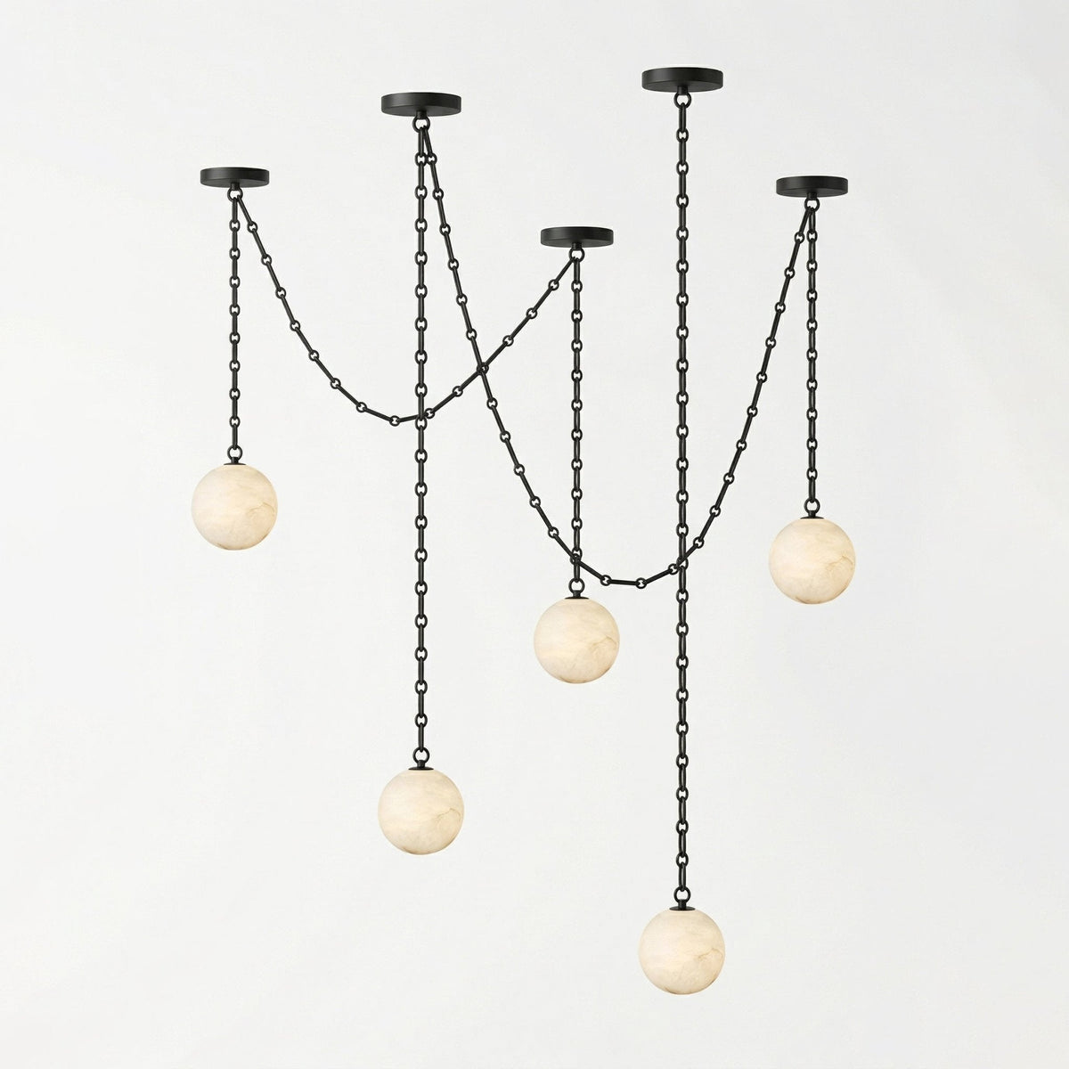 Industrial Orb Chandelier — Chandelier | Maison Monashee — view 16