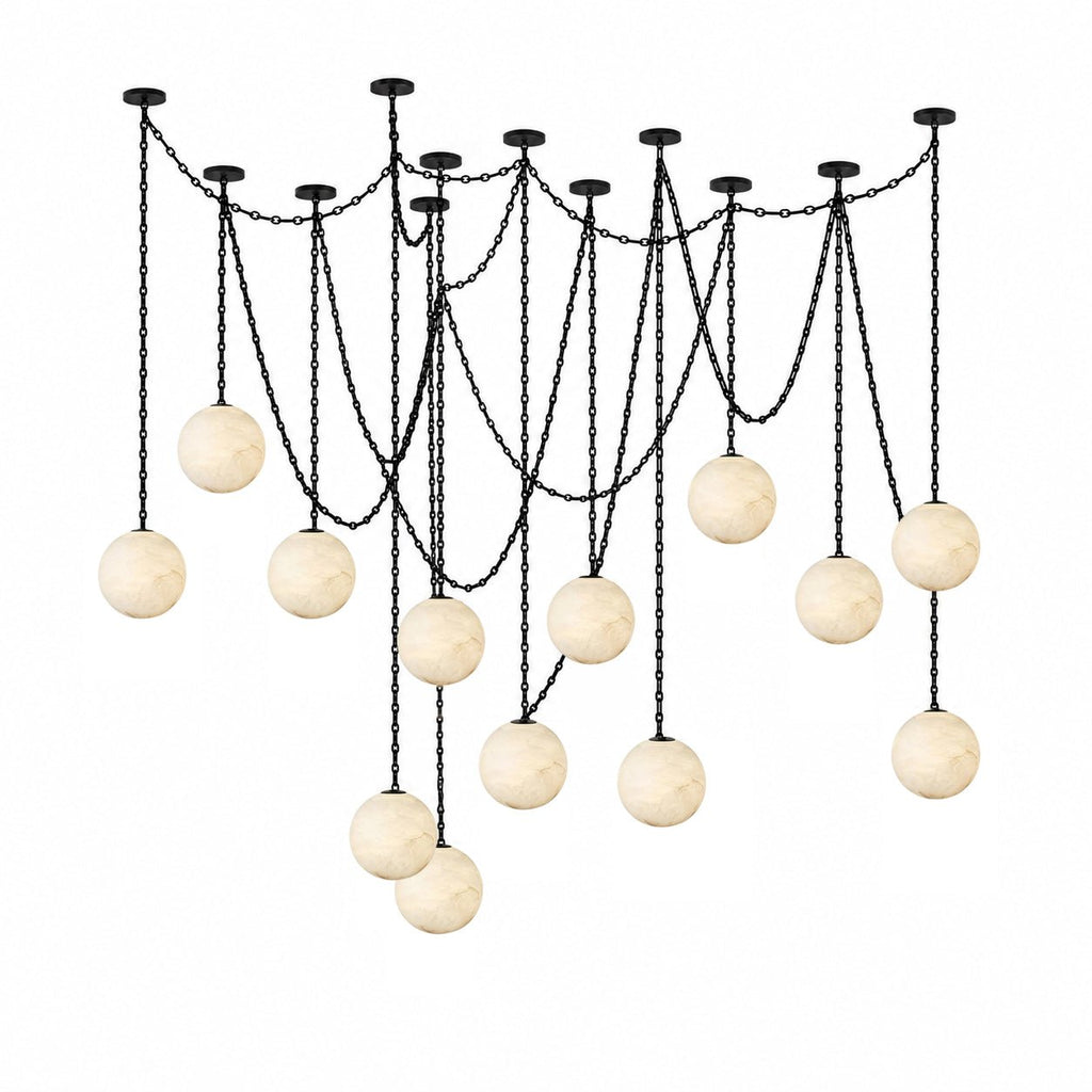 Industrial Orb Chandelier — Chandelier | Maison Monashee — view 13