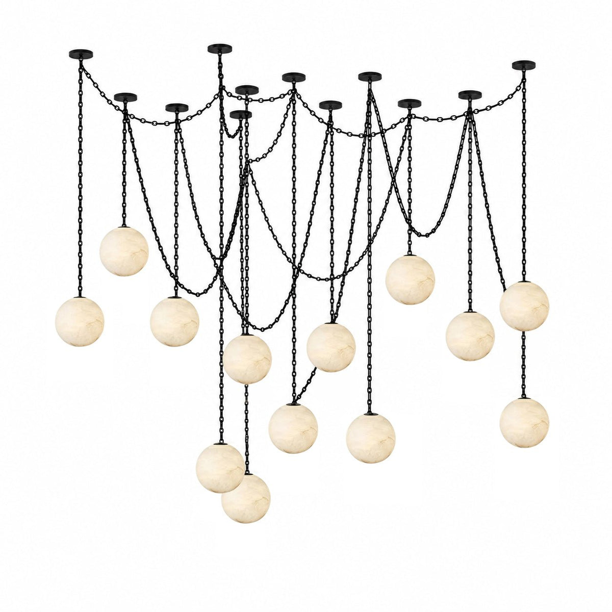Industrial Orb Chandelier — Chandelier | Maison Monashee — view 13