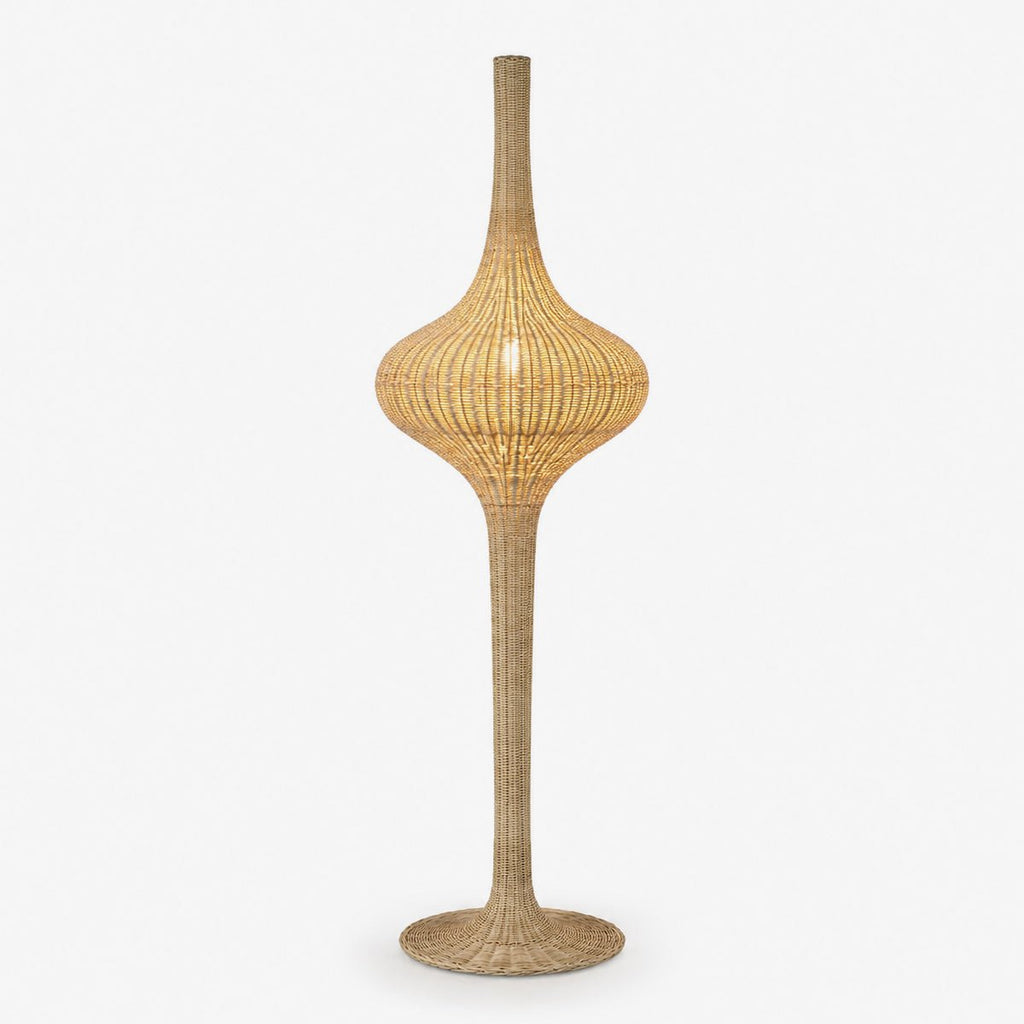 Natural Rattan Floor Lamp — Floor Lamp | Maison Monashee