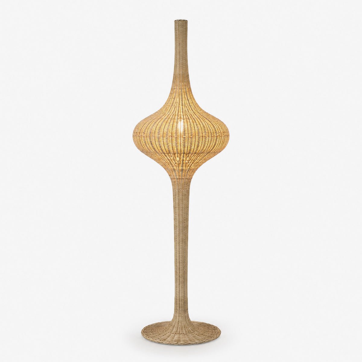 Natural Rattan Floor Lamp — Floor Lamp | Maison Monashee