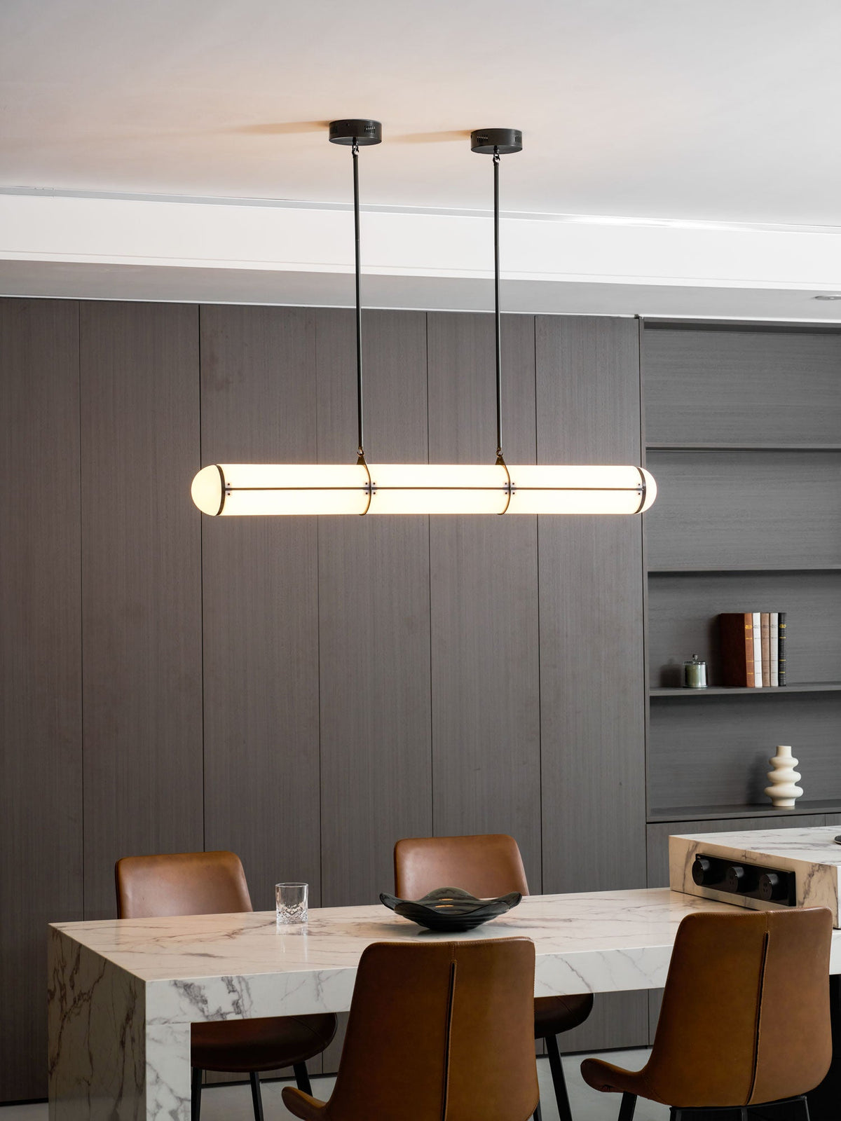 Round Linear Pendant Light — Pendant Light | Maison Monashee — view 44